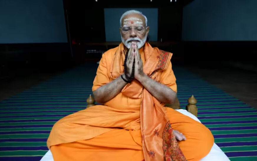 Prime Minister Narendra Modi started his 45-hour meditation on May 30 at the Vivekananda Rock Memorial in Kanyakumari.